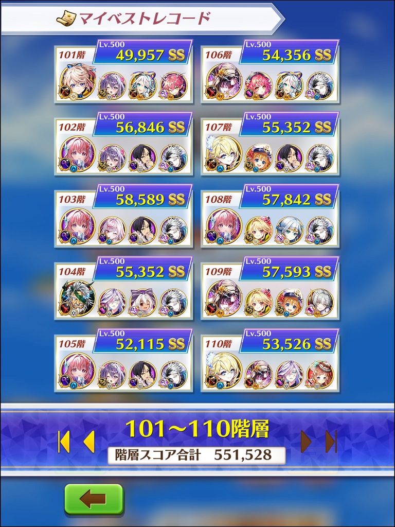 階層101~110