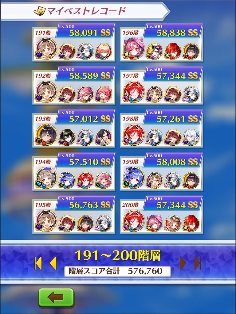 191階から200階の闘覇祭