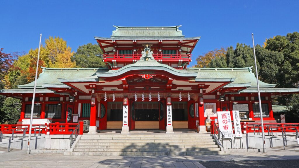 富岡八幡宮本殿を写した写真｜節分祭2026・安青錦来場の記事用アイキャッチ
