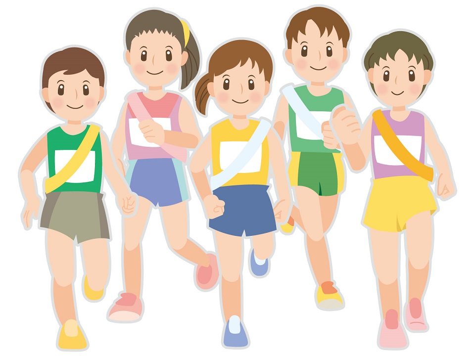 高校の部の注目選手をイメージした女子駅伝ランナー5人のイラスト