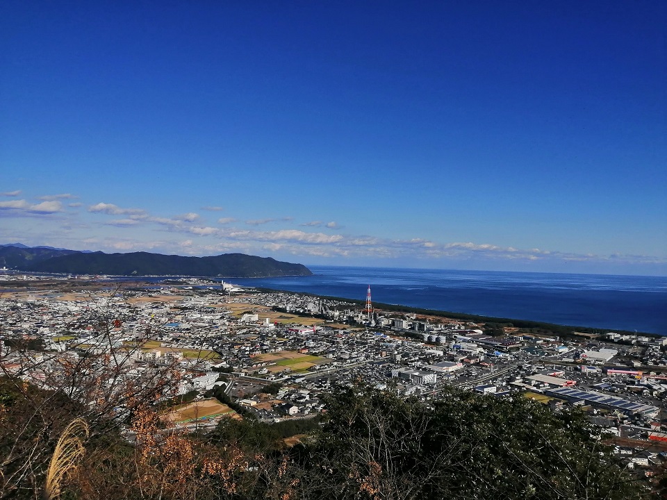 愛宕山から眺めた延岡市街の風景。延岡西日本マラソン2026の舞台となる市街地の全景