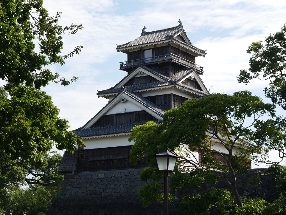 熊日30キロロードレースの舞台となる熊本城の風景