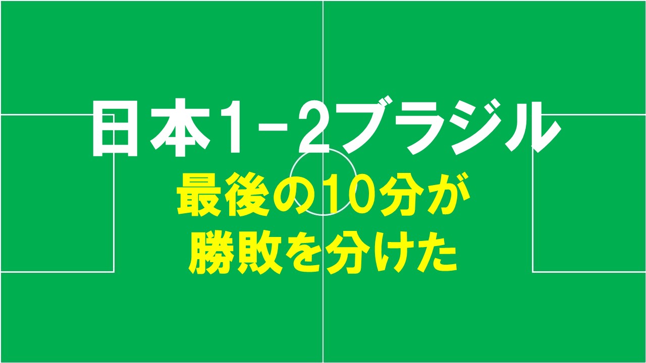 2026年ワールドカップでブラジルに1-2で敗れた日本代表の敗因を分析するアイキャッチ画像