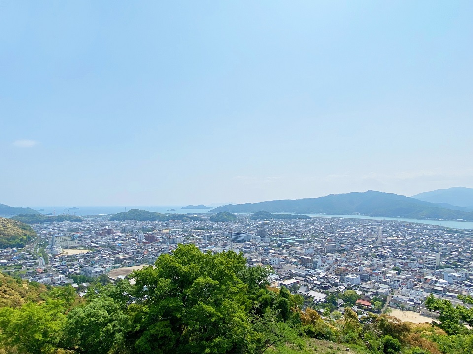 高台から眺めた大分県佐伯市の街並み